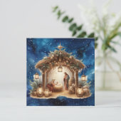 Nativiteit kerstWenskaart (Staand voorkant)