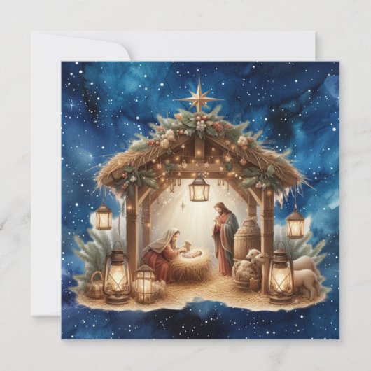 Nativiteit kerstWenskaart (Voorkant)