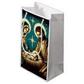 Nativiteit Klein Cadeauzakje (Achterkant Gekanteld)