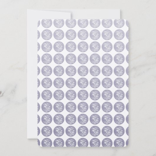 Nativiteit Letterpress Medallion Kaart (Achterkant)