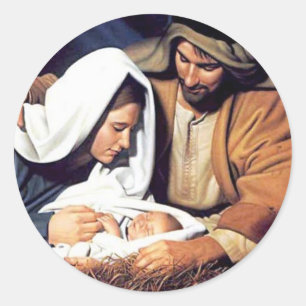 Nativiteit / Luke 2:11 Ronde Sticker