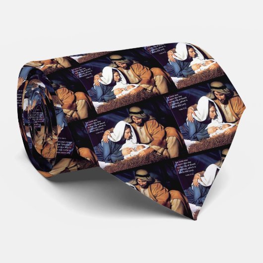 Nativiteit / Luke 2:11 Stropdas (Opgerold)