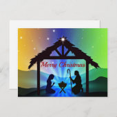 Nativiteit Manger-kerstgrafisch Briefkaart (Voorkant / Achterkant)