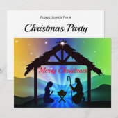 Nativiteit Manger-kerstgrafisch Kaart (Voorkant / Achterkant)