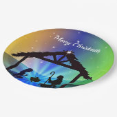 Nativiteit Manger-kerstgrafisch Papieren Bordje (Gekanteld)