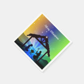 Nativiteit Manger-kerstgrafisch Servet (Hoek)