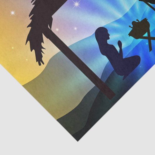 Nativiteit Manger-kerstgrafisch Tissuepapier (Detail)