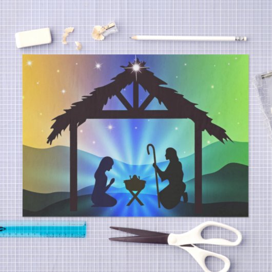 Nativiteit Manger-kerstgrafisch Tissuepapier (Craft)
