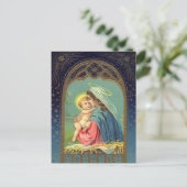 Nativiteit Mary die de Baby Jezus vasthoudt Briefkaart (Staand voorkant)