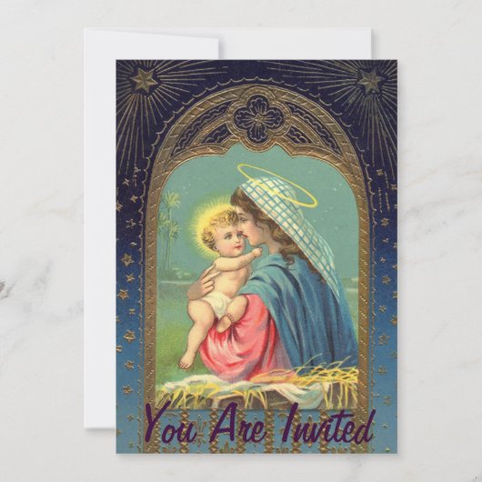 Nativiteit Mary die de Baby Jezus vasthoudt Kaart (Voorkant)