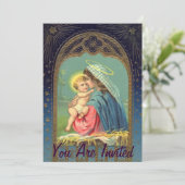 Nativiteit Mary die de Baby Jezus vasthoudt Kaart (Staand voorkant)