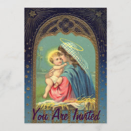 Nativiteit Mary die de Baby Jezus vasthoudt Kaart