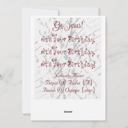 Nativiteit Maze Art-kerstkaart Feestdagenkaart (Achterkant)