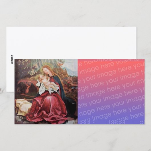 NATIVITEIT MET ANGELS - MAGIC VAN CHRISTMAS Digita Feestdagenkaart (Voorkant / Achterkant)