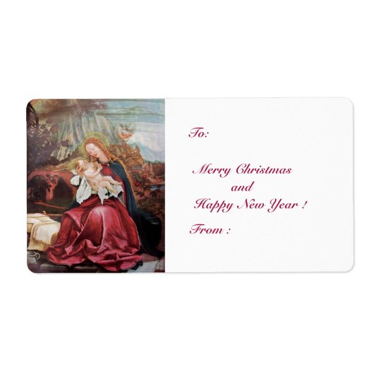 NATIVITEIT MET ANGELS - MAGISCH VAN CHRISTMAS ETIKET (Voorkant)