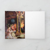 NATIVITEIT MET ANGELS - MAGISCH VAN CHRISTMAS FEESTDAGEN KAART (Binnen)