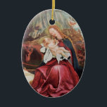 NATIVITEIT MET ANGELS - MAGISCH VAN CHRISTMAS KERAMISCH ORNAMENT<br><div class="desc">De kleurrijke en magische sfeer van de kerst van de Duitse schilder Matthias Grunewald ,  Details from Second state of the Isenheim Altarpart , expressive and intense style of late medieval Central European art into the 16th eeuw.Oil on wood.</div>