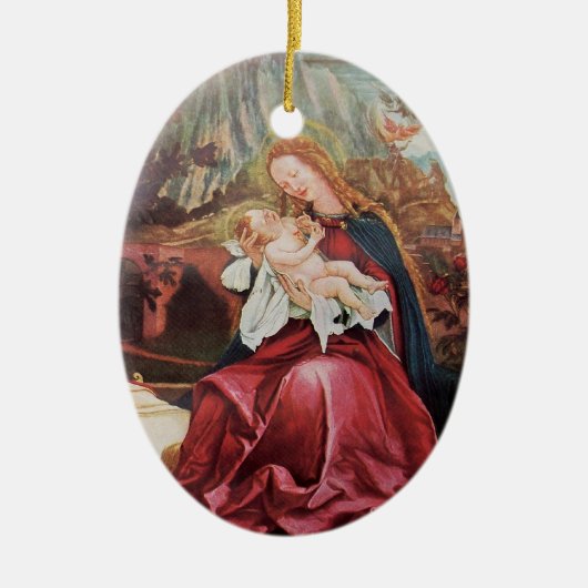 NATIVITEIT MET ANGELS - MAGISCH VAN CHRISTMAS KERAMISCH ORNAMENT (Voorkant)