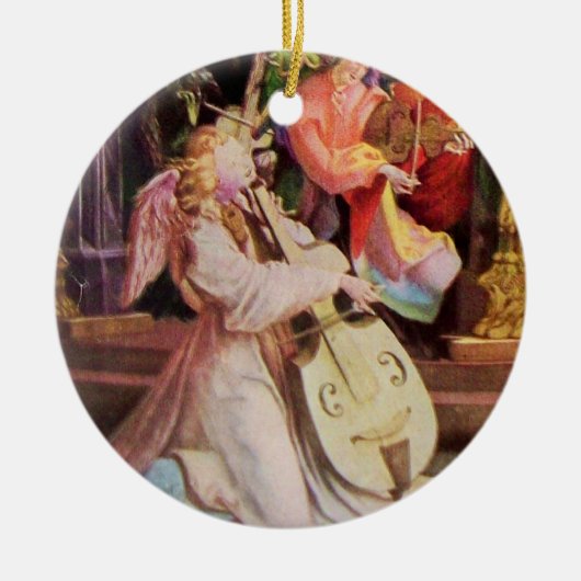 NATIVITEIT MET ANGELS - MAGISCH VAN CHRISTMAS KERAMISCH ORNAMENT (Voorkant)
