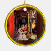 NATIVITEIT MET ANGELS - MAGISCH VAN CHRISTMAS KERAMISCH ORNAMENT (Achterkant)