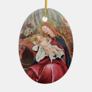 NATIVITEIT MET ANGELS - MAGISCH VAN CHRISTMAS KERAMISCH ORNAMENT