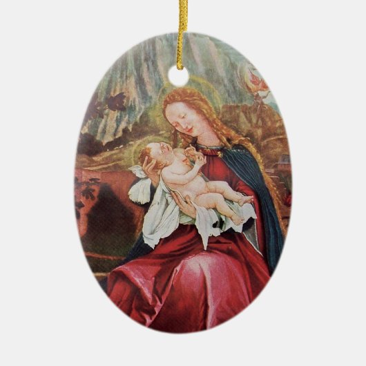NATIVITEIT MET ANGELS - MAGISCH VAN CHRISTMAS KERAMISCH ORNAMENT (Voorkant)