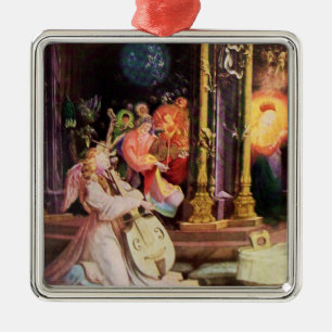 NATIVITEIT MET ANGELS - MAGISCH VAN CHRISTMAS METALEN ORNAMENT