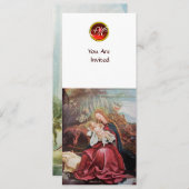 NATIVITEIT MET ANGELS - MAGISCH VAN CHRISTMAS MONO KAART (Voorkant / Achterkant)