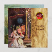 NATIVITEIT MET ANGELS - MAGISCH VAN CHRISTMAS MONO KAART (Voorkant / Achterkant)