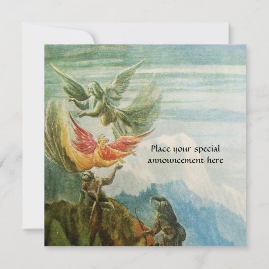 NATIVITEIT MET ANGELS - MAGISCH VAN CHRISTMAS MONO KAART (Achterkant)