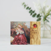 NATIVITEIT MET ANGELS - MAGISCH VAN CHRISTMAS MONO KAART (Staand voorkant)