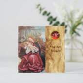 NATIVITEIT MET ANGELS - MAGISCH VAN CHRISTMAS MONO KAART (Staand voorkant)