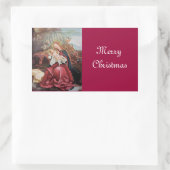 NATIVITEIT MET ANGELS - MAGISCH VAN CHRISTMAS RECHTHOEKIGE STICKER (Tas)
