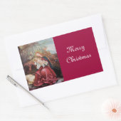 NATIVITEIT MET ANGELS - MAGISCH VAN CHRISTMAS RECHTHOEKIGE STICKER (Envelop)