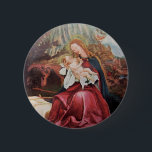 NATIVITEIT MET ANGELS - MAGISCH VAN CHRISTMAS RONDE BUTTON 5,7 CM<br><div class="desc">De kleurrijke en magische sfeer van de kerst van de Duitse schilder Matthias Grunewald ,  Details from Second state of the Isenheim Altarpart , expressive and intense style of late medieval Central European art into the 16th eeuw.Oil on wood.</div>