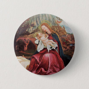 NATIVITEIT MET ANGELS - MAGISCH VAN CHRISTMAS RONDE BUTTON 5,7 CM
