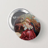 NATIVITEIT MET ANGELS - MAGISCH VAN CHRISTMAS RONDE BUTTON 5,7 CM (Voorkant /achterkant)