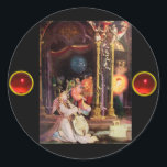 NATIVITEIT MET ANGELS - MAGISCH VAN CHRISTMAS RONDE STICKER<br><div class="desc">De kleurrijke en magische sfeer van de kerst van de Duitse schilder Matthias Grunewald ,  Details from Second state of the Isenheim Altarpart , expressive and intense style of late medieval Central European art into the 16th eeuw.Oil on wood.</div>