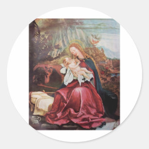 NATIVITEIT MET ANGELS - MAGISCH VAN CHRISTMAS RONDE STICKER