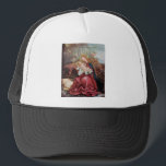 NATIVITEIT MET ANGELS - MAGISCH VAN CHRISTMAS TRUCKER PET<br><div class="desc">De kleurrijke en magische sfeer van de kerst van de Duitse schilder Matthias Grunewald ,  Details from Second state of the Isenheim Altarpart , expressive and intense style of late medieval Central European art into the 16th eeuw.Oil on wood.</div>