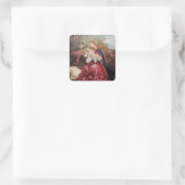 NATIVITEIT MET ANGELS - MAGISCH VAN CHRISTMAS VIERKANTE STICKER (Tas)