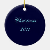 Nativiteit met Kerstmis + Datum Keramisch Ornament (Achterkant)