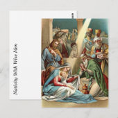 Nativiteit met Mannen Briefkaart (Voorkant / Achterkant)