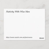 Nativiteit met Mannen Briefkaart (Achterkant)