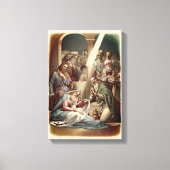 Nativiteit met Mannen doek Canvas Afdruk (Voorkant)