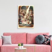 Nativiteit met Mannen doek Canvas Afdruk (Insitu (Woonkamer))
