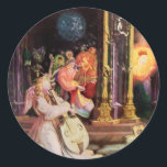 NATIVITEIT MET MUZIEKHOEK - MAGISCH CHRISTMAS RONDE STICKER<br><div class="desc">De kleurrijke en magische sfeer van de kerst van de Duitse schilder Matthias Grunewald ,  Details from Second state of the Isenheim Altarpart , expressive and intense style of late medieval Central European art into the 16th eeuw.Oil on wood.</div>