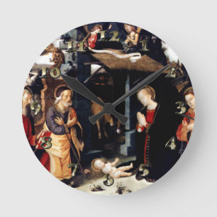 Nativiteit met Saints Lawrence en Andrew Ronde Klok