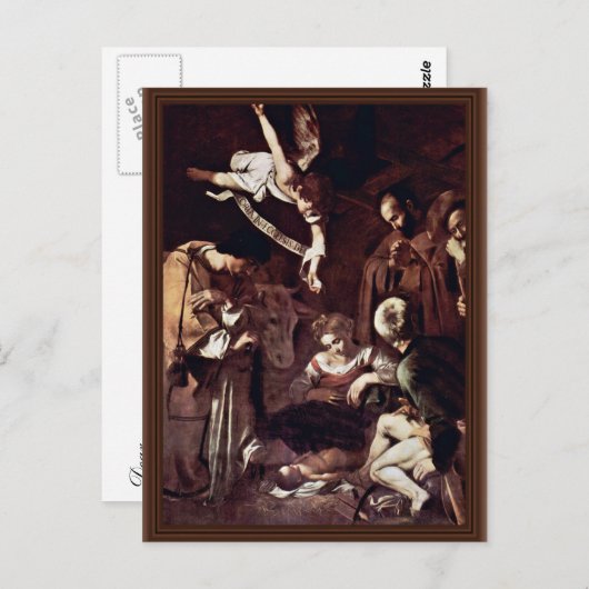 Nativiteit met St. Lawrence en St. Francis van Mic Briefkaart (Voorkant / Achterkant)
