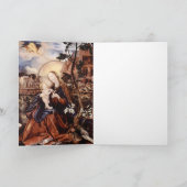 NATIVITEIT MET WITTE LEVENS - MAGISCH VAN CHRISTMA FEESTDAGEN KAART (Binnen)